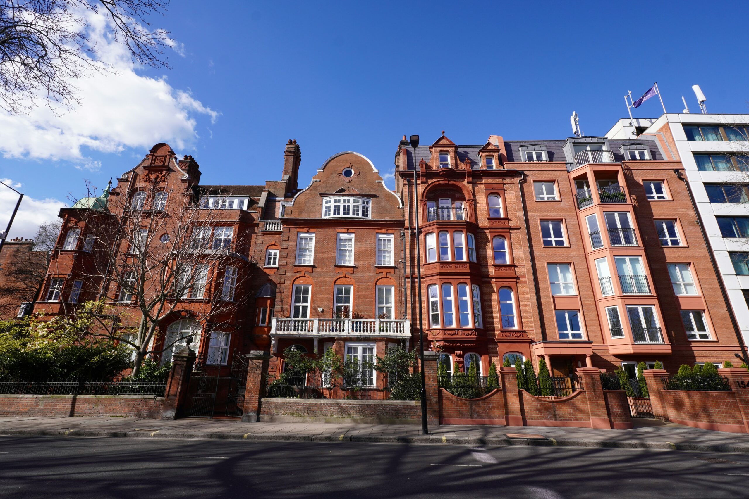 Red brick Victorian Kensington townhouses