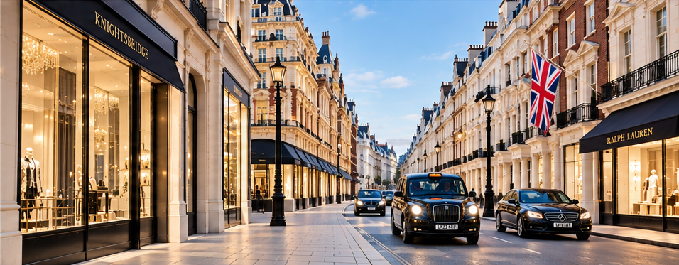 Knightsbridge luxury shopping street