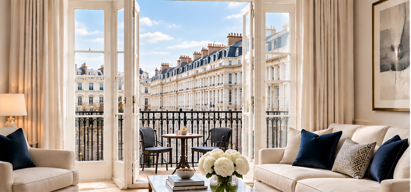 Elegant light-filled London living room